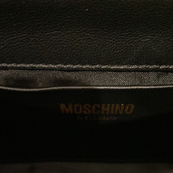 Moschino Small Black Nappa Biker Jacket Flap Bag - Picture 13 of 17